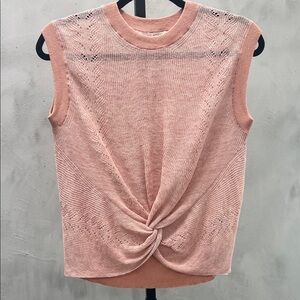 Veronica Beard Pink Twist Knit Tank Top